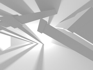 Abstract White Architecture Design Concept