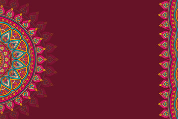 Vector ornamental background with mandala - 431434570