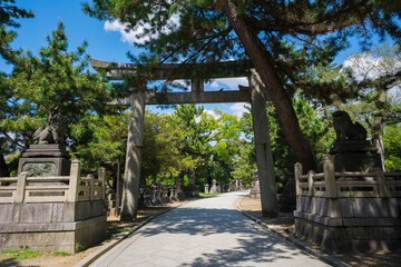 京都　北野天満宮の参道