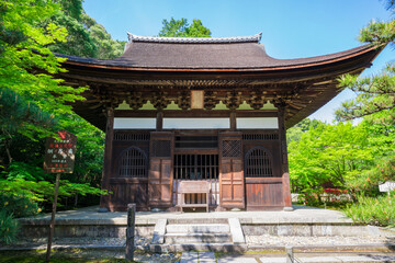 Fototapeta na wymiar 京都　一休寺の本堂と新緑