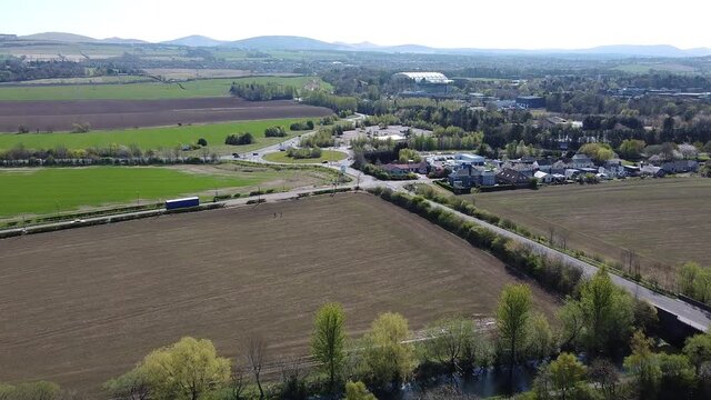 Edinburgh countryside and Hermiston village view, Scotland.