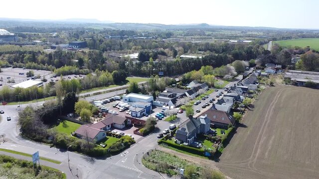  Edinburgh Hermiston village aerial view, Scotland