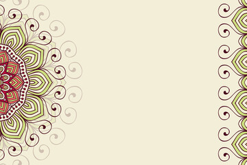 Vector ornamental background with mandala