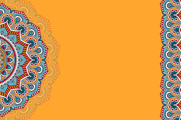 Vector ornamental background with mandala - 431436927