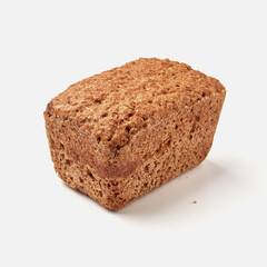 small rye bread on a white plate