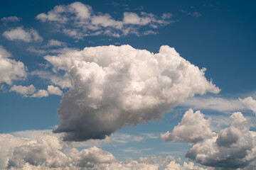 White puffy cloud in the sky.