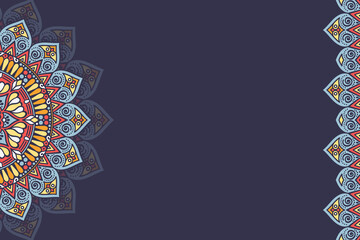 Vector ornamental background with mandala - 431437702