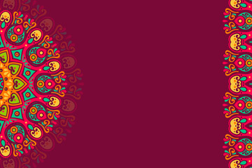 Fototapeta na wymiar Vector ornamental background with mandala