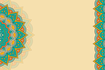 Vector ornamental background with mandala - 431438343