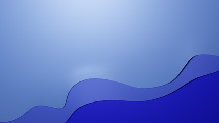 3d illustration blue tone color background