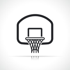 basketball hoop backboard ring icon