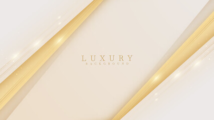 Obraz premium Luxury light yellow pastel abstract background combine with golden lines element, Illustration from vector about modern template design.