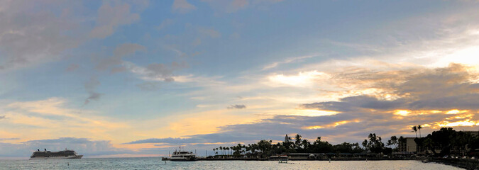 Dream holiday vacation on luxury Celebrity cruiseship or cruise ship liner to Hawaiian Islands with...