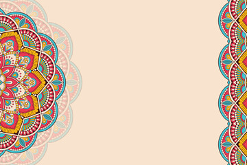 Vector ornamental background with mandala - 431439706