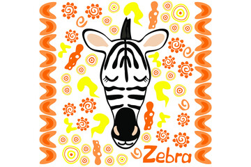 doodles cute animals zebra african theme