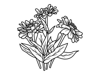 Flowers Line Art. You can use this beautiful file to print on greeting card, frame, mugs, shopping bags, wall art, telephone boxes, wedding invitation, stickers, decorations, and t-shirts.