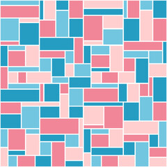 Vector abstract geometric background. Mosaic tiles in pastel colors.