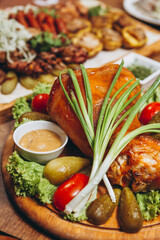 Pork Shank Roasted with Vegetables