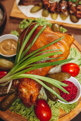 Pork Shank Roasted with Vegetables