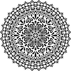 Mandala Pattern Stencil doodles sketch good mood - 431445912