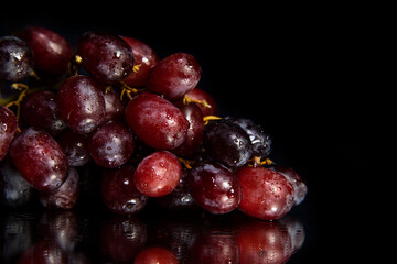 Grapes on a dark background