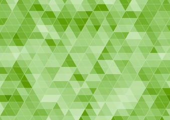 緑色の三角形を敷き詰めた幾何学模様背景