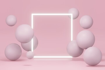 3d rendering illustration of podium with light in background for product placement in minimal design. podium stage showcase