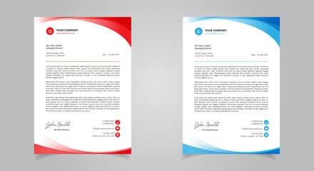 Abstract Letterhead Design Modern Business Letterhead Design Template	
