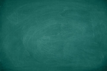 Green Chalkboard. Chalk texture school board display for background. chalk traces erased with copy space for add text or graphic design. Backdrop of Education concepts