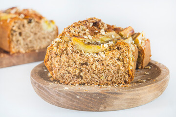 Banana bread with oats free sugar