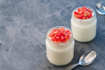 Natural Yogurt with granadine (healthy breakfast)