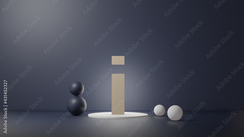 Fototapete i lettering in photo realistic rendering. 3d illustration alphabet with copy space. decoration eleme