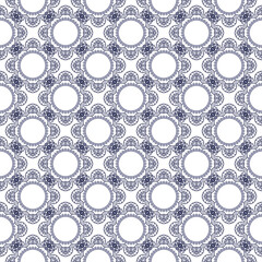 Vector seamless pattern with line art  and shape ornament . Vintage element for design in Victorian style for wallpaper and background