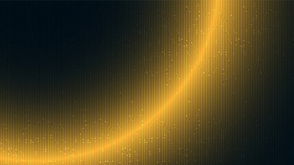 Golden Light Technology on Future Background,Hi-tech Digital and Communication Concept design,Free Space For text in put,Vector illustration.