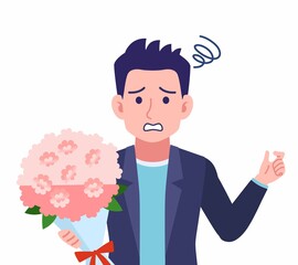 Male wearing a dark jacket