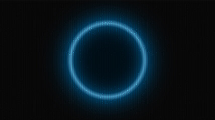 Neon Light Circle Technology on Future Background,Hi-tech Digital and Communication Concept design,Free Space For text in put,Vector illustration.
