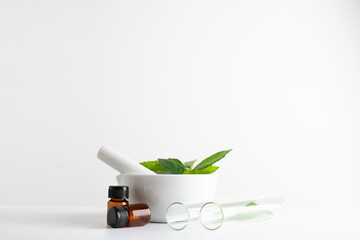 laboratory and research with alternative herb medicine natural skin care