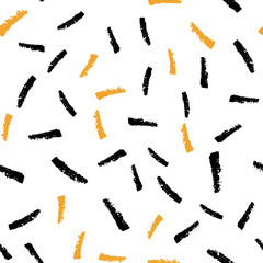 Vector seamless pattern with colored brush stroke on white background