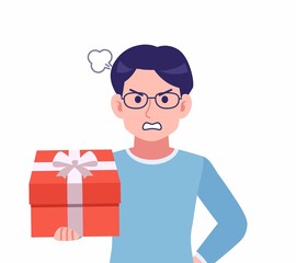 Male of glasses wearing water colored clothes