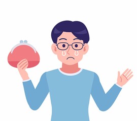 Male of glasses wearing water colored clothes