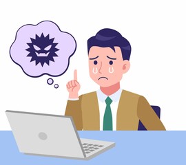 Young man in green tie