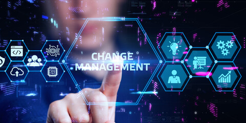 CHANGE MANAGEMENT, business concept. Business, Technology, Internet and network concept