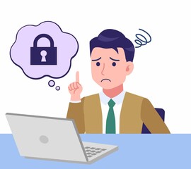 Young man in green tie