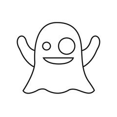 Ghost line icon vector