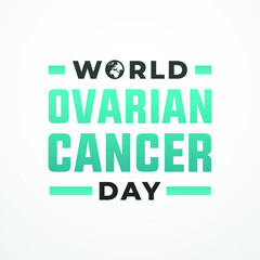 world ovarian cancer day may 8th, modern creative banner, sign, design concept, social media post, template with blue and black text on an abstract light background. 