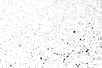 Distressed black texture. Dark grainy texture on white background. Dust overlay textured. Grain noise particles. Rusted white effect. Grunge design elements. Vector illustration, EPS 10.
