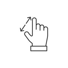 Hand touch icon isolated on white background. Gesture symbol modern, simple, vector, icon for website design, mobile app, ui. Vector Illustration