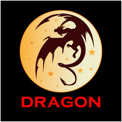 dragon fly design logo vector