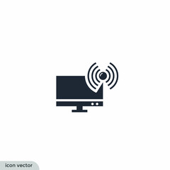 broadcasting icon vector illustration simple design element