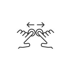 Hand touch icon isolated on white background. Slide symbol modern, simple, vector, icon for website design, mobile app, ui. Vector Illustration